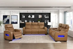 Mor Furniture Gallington 2 Power Recliner In Brown