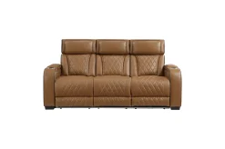 Mor Furniture Gallington 2 Power Sofa & Console Loveseat In Brown