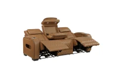 Mor Furniture Gallington 2 Power Sofa & Console Loveseat In Brown