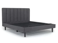 Mor Furniture Gavin Upholstered Adjustable Foundation Bed In Charcoal, Full