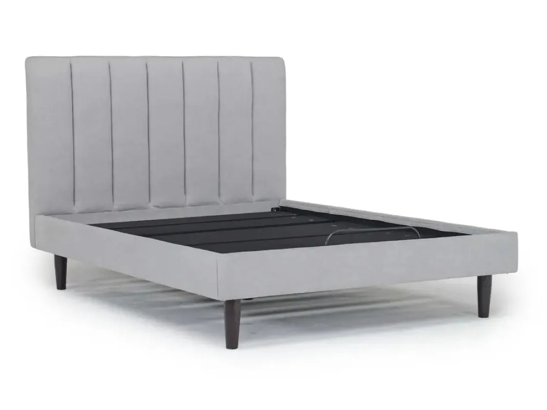 Mor Furniture Gavin Upholstered Adjustable Foundation Bed In Charcoal, Full