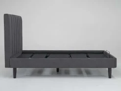 Mor Furniture Gavin Upholstered Adjustable Foundation Bed In Charcoal, Full
