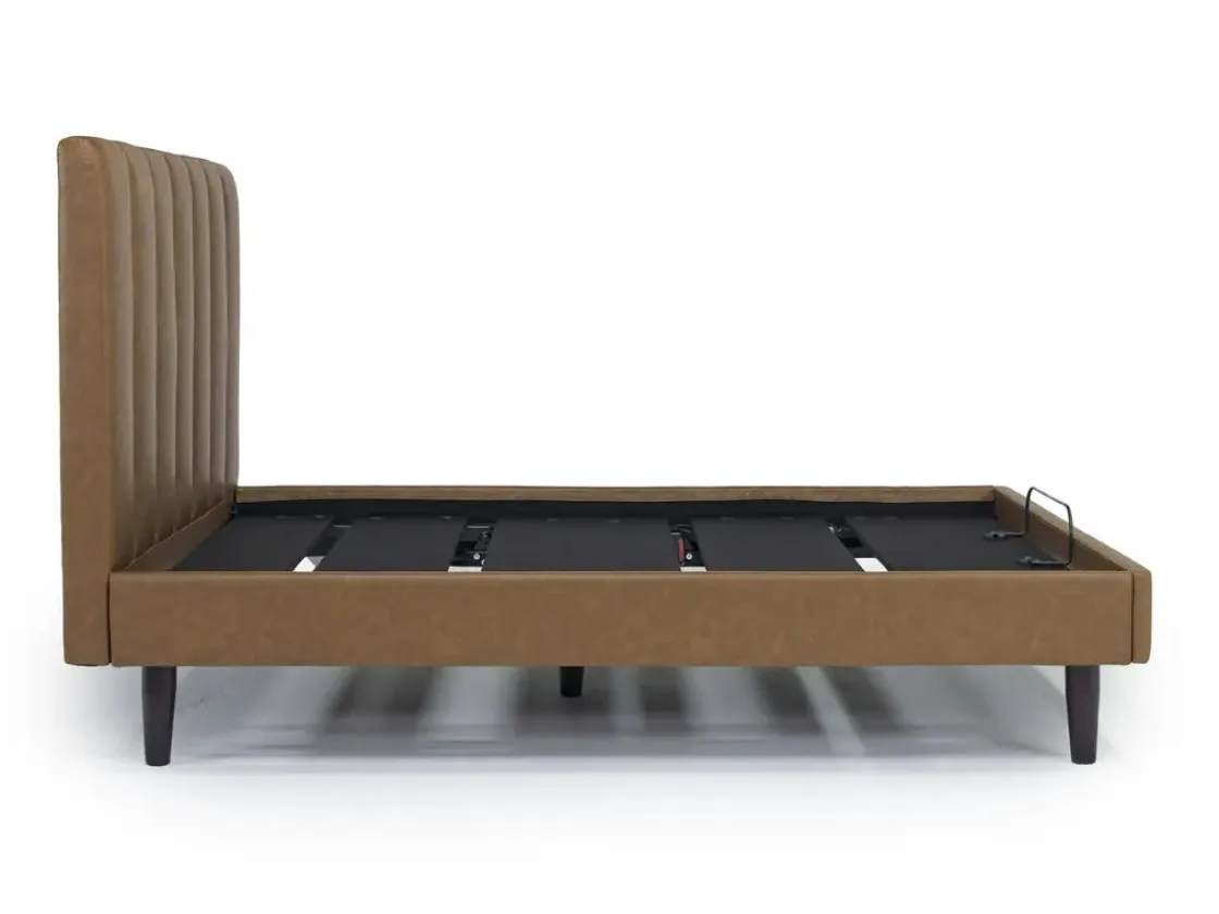 Mor Furniture Gavin Upholstered Adjustable Foundation Bed In Charcoal, Full