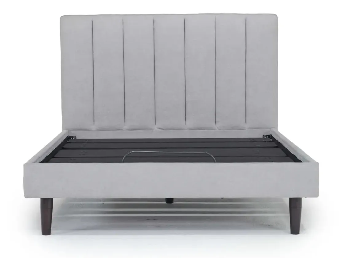 Mor Furniture Gavin Upholstered Adjustable Foundation Bed In Charcoal, Full
