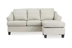 Mor Furniture Genoa Sofa Chaise In Coconut Leather
