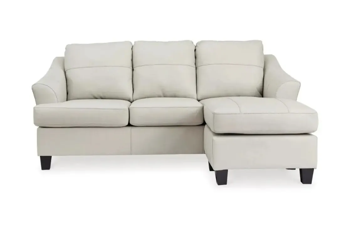 Mor Furniture Genoa Sofa Chaise In Coconut Leather