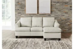 Mor Furniture Genoa Sofa Chaise In Coconut Leather
