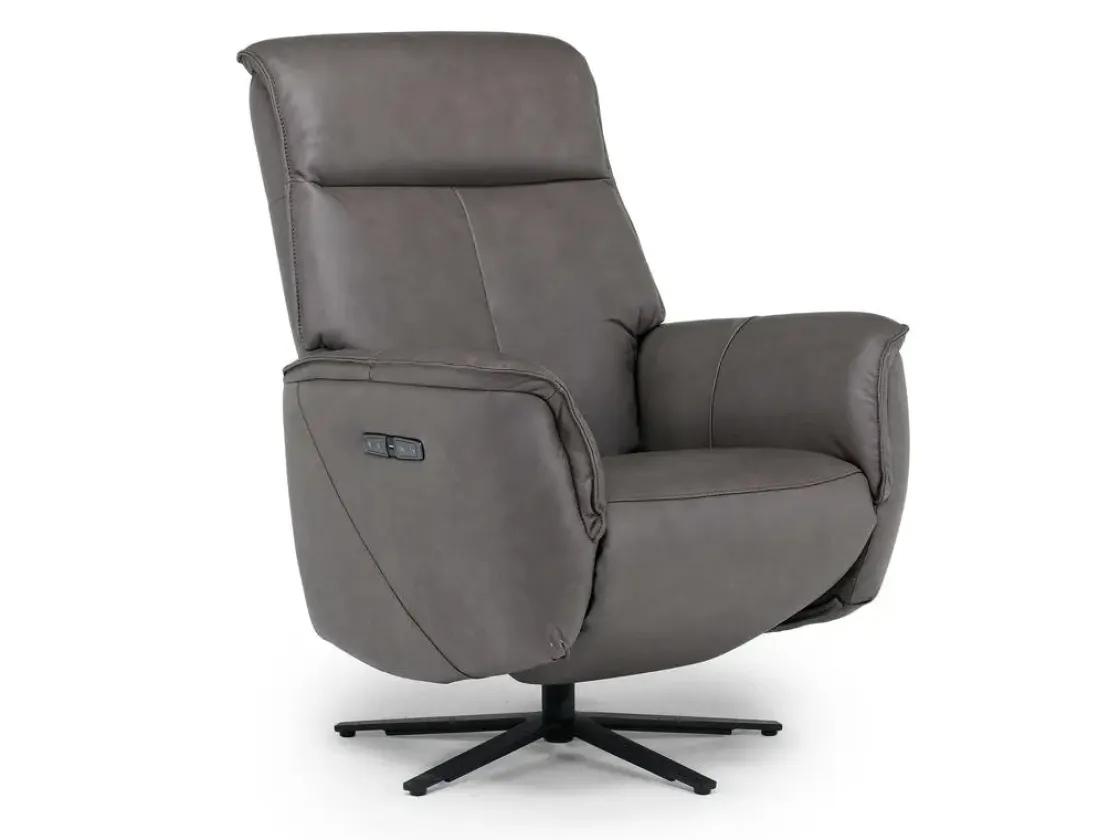 Mor Furniture Gentry Power Swivel Recliner In Gellar Birch