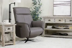 Mor Furniture Gentry Power Swivel Recliner In Gellar Birch