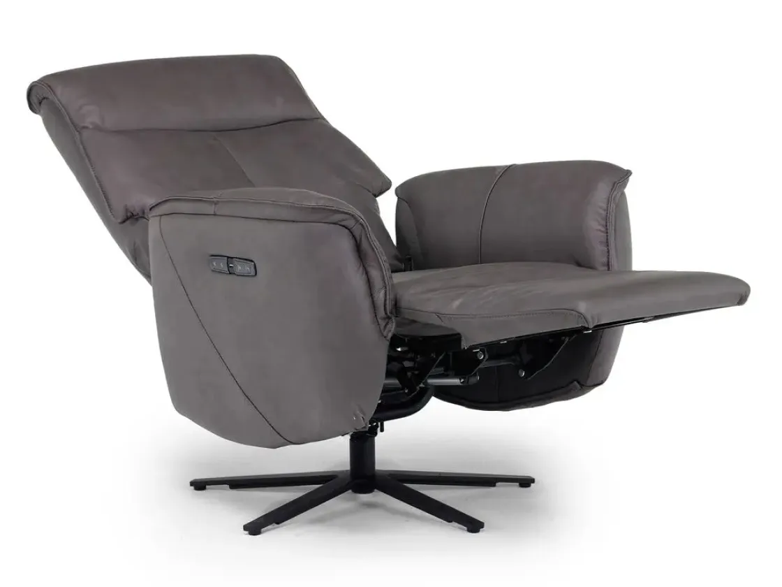 Mor Furniture Gentry Power Swivel Recliner In Gellar Birch