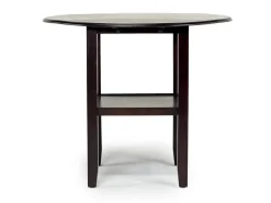 Mor Furniture Gia Counter Height Extendable Round Dining Table & 2 Stools In Gray