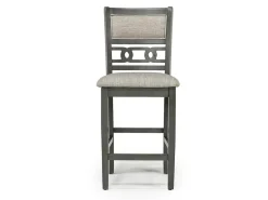 Mor Furniture Gia Counter Height Extendable Round Dining Table & 2 Stools In Gray
