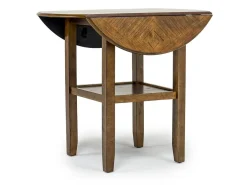Mor Furniture Gia Counter Height Extendable Round Dining Table & 2 Stools In Gray