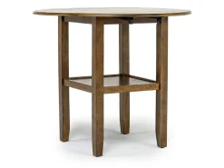 Mor Furniture Gia Counter Height Extendable Round Dining Table & 2 Stools In Gray
