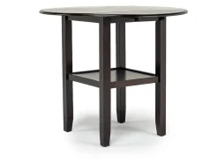 Mor Furniture Gia Counter Height Extendable Round Dining Table & 2 Stools In Gray