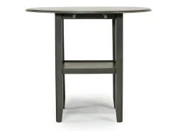 Mor Furniture Gia Counter Height Extendable Round Dining Table & 2 Stools In Gray