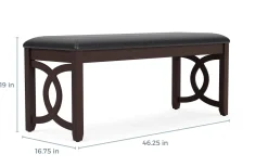 Mor Furniture Gia Dining Bench In Dark Brown