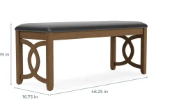 Mor Furniture Gia Dining Bench In Dark Brown