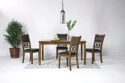 Mor Furniture Gia Dining Table, 4 Chairs & Bench In Light Brown