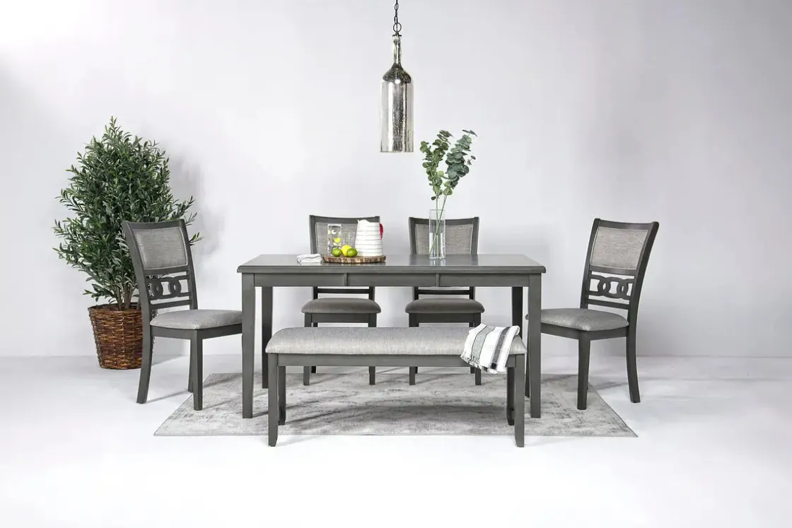 Mor Furniture Gia Dining Table, 4 Chairs & Bench In Light Brown
