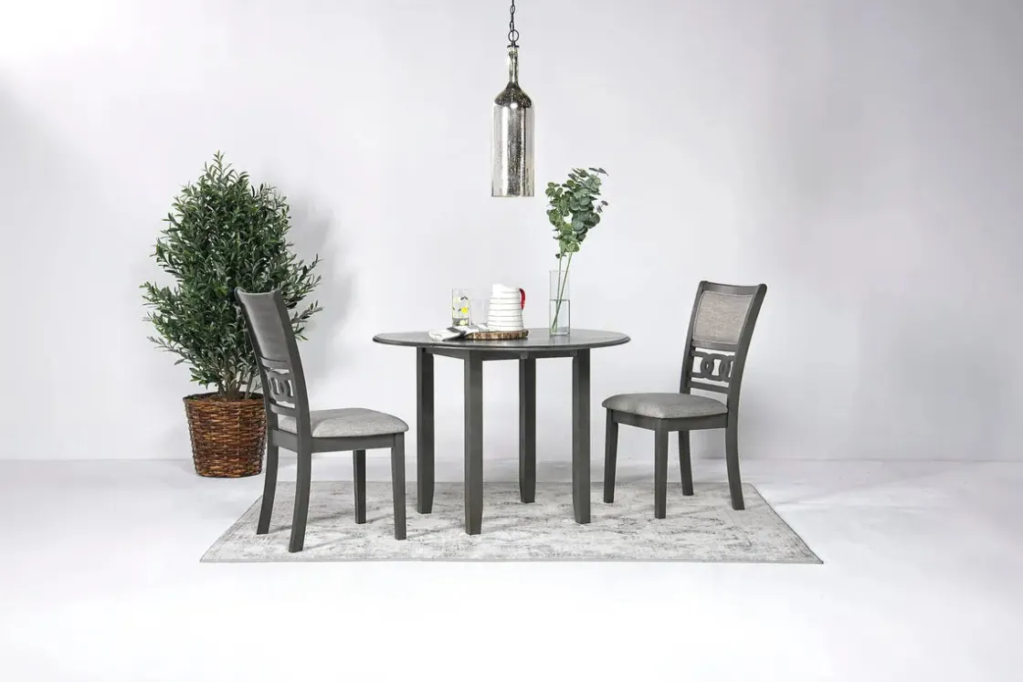 Mor Furniture Gia Extendable Round Dining Table & 2 Chairs In Dark Brown