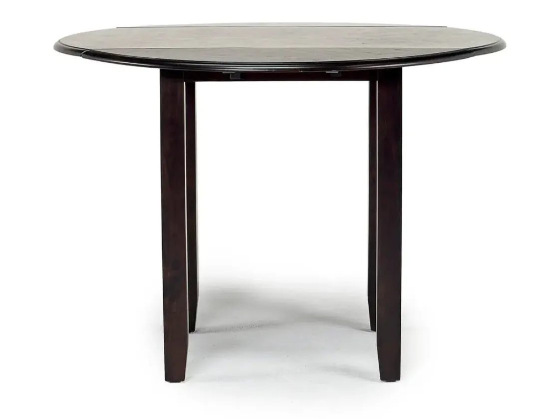 Mor Furniture Gia Extendable Round Dining Table & 2 Chairs In Dark Brown