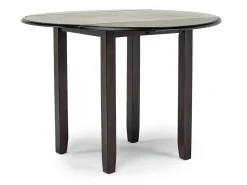 Mor Furniture Gia Extendable Round Dining Table & 2 Chairs In Dark Brown