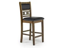 Mor Furniture Gia Round Counter Height Dining Table & 4 Stools In Gray