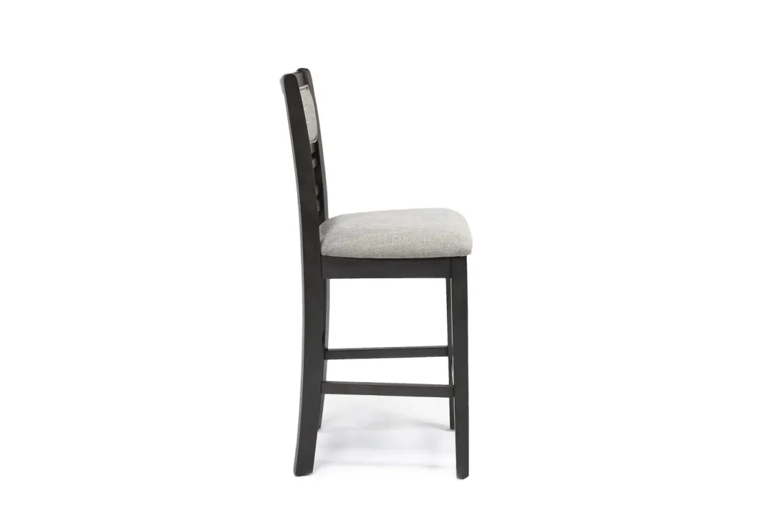 Mor Furniture Gia Round Counter Height Dining Table & 4 Stools In Gray