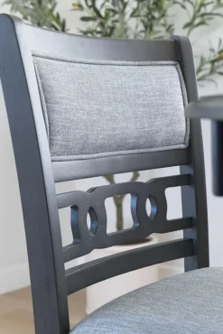 Mor Furniture Gia Round Counter Height Dining Table & 4 Stools In Gray