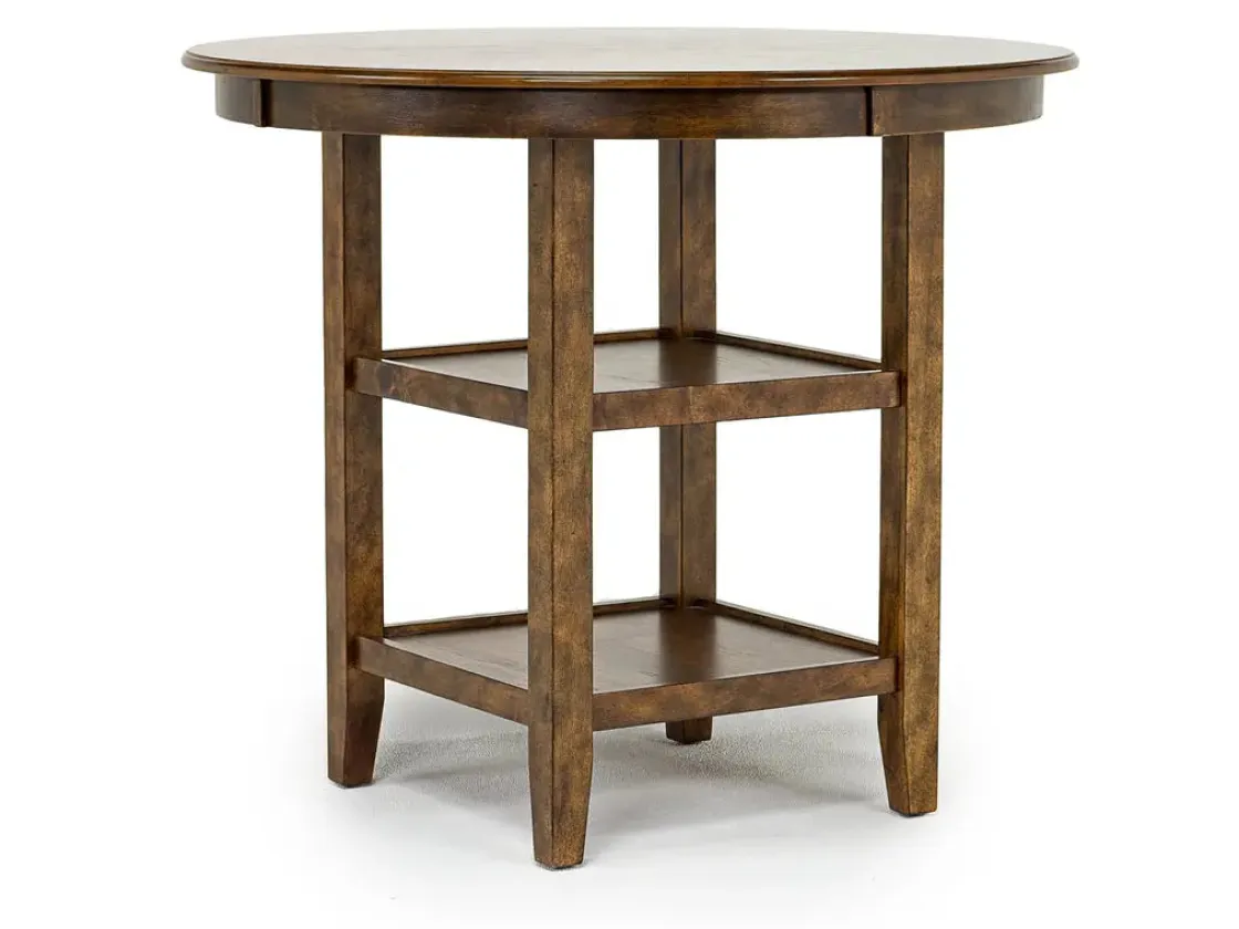 Mor Furniture Gia Round Counter Height Dining Table & 4 Stools In Gray
