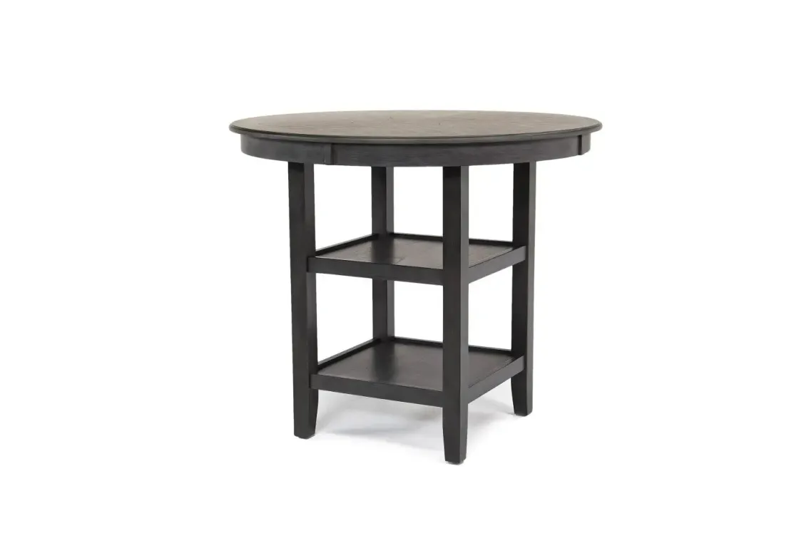 Mor Furniture Gia Round Counter Height Dining Table & 4 Stools In Gray