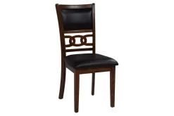 Mor Furniture Gia Round Dining Table & 4 Chairs In Dark Brown