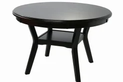 Mor Furniture Gia Round Dining Table & 4 Chairs In Dark Brown