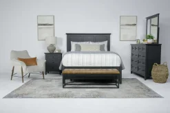 Mor Furniture Grace Panel Bed, Dresser, Mirror & Nightstand In Snowfall, Full