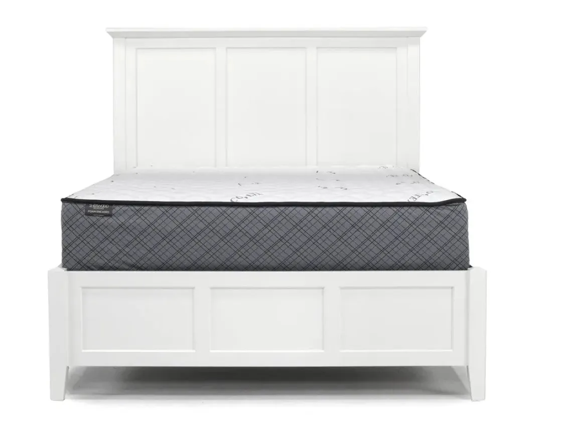 Mor Furniture Grace Panel Bed, Dresser, Mirror & Nightstand In Snowfall, Full