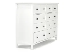 Mor Furniture Grace Panel Bed, Dresser, Mirror & Nightstand In Snowfall, Full