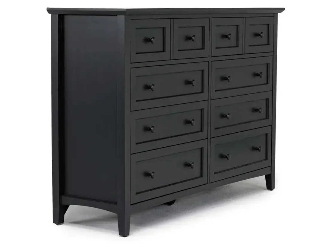 Mor Furniture Grace Panel Bed, Dresser, Mirror & Nightstand In Snowfall, Full