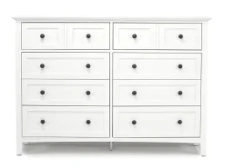 Mor Furniture Grace Panel Bed, Dresser, Mirror & Nightstand In Snowfall, Full