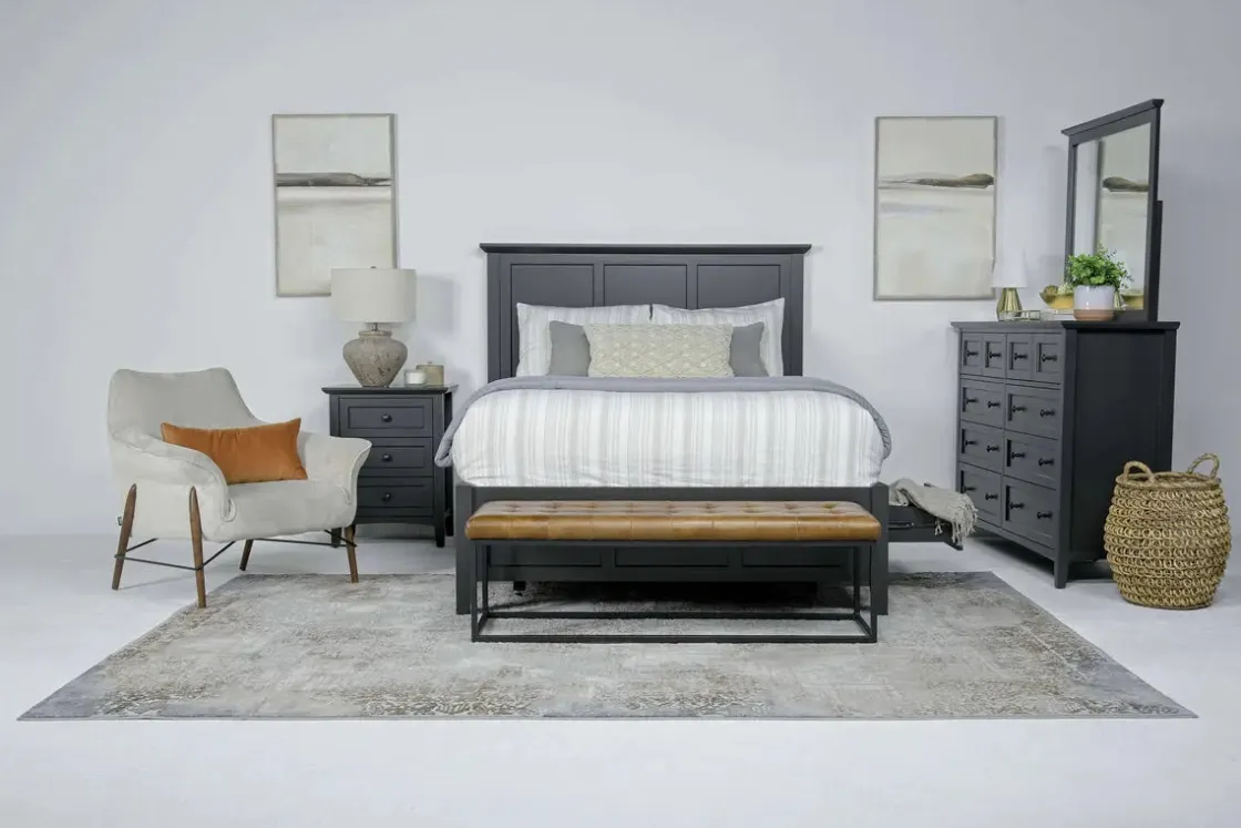 Mor Furniture Grace Storage Bed In Raven, Full