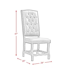 Mor Furniture Gramercy Tufted Tall Back Side Chair In Walnut, Set Of 2