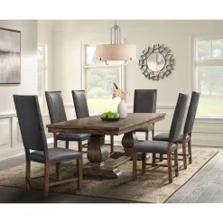 Mor Furniture Gramercy Tufted Tall Back Side Chair In Walnut, Set Of 2