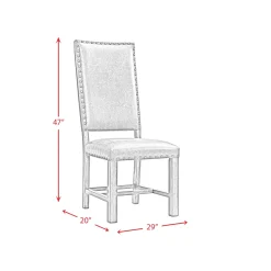 Mor Furniture Gramercy Tufted Tall Back Side Chair In Walnut, Set Of 2