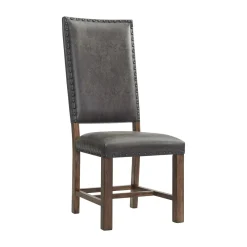 Mor Furniture Gramercy Tufted Tall Back Side Chair In Walnut, Set Of 2