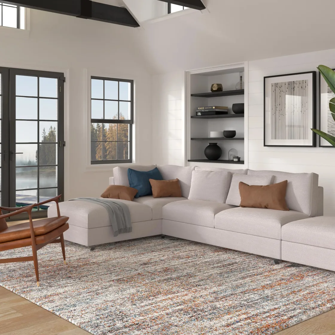 Mor Furniture Granada Rio Rug In Rust, 5’ X 7’