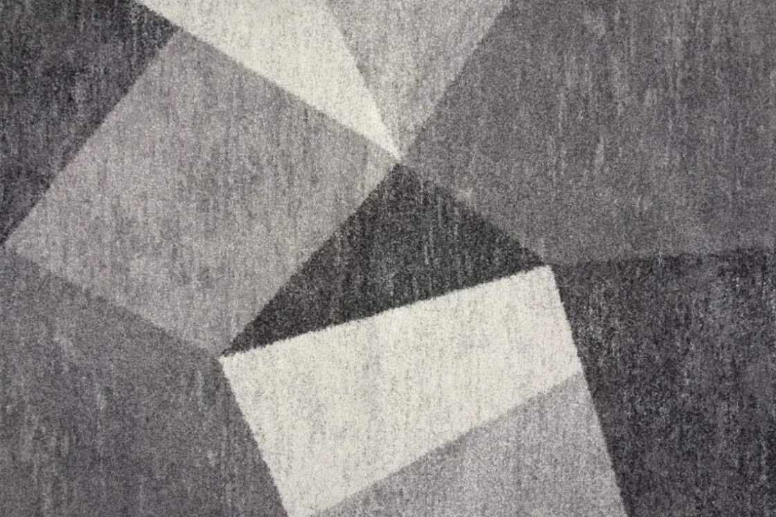 Mor Furniture Granada Vista Rug In Gray Geometric, 5’ X 8’