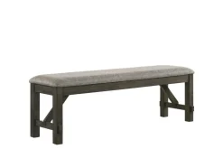 Mor Furniture Gulliver Dining Table, 4 Chairs & Bench In Rustic Brown