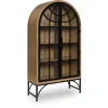 Mor Furniture Gwenwhich Glass Door Chest In Natural Brown/Black