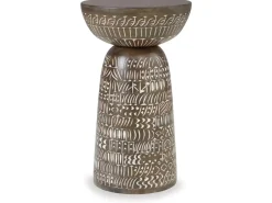 Mor Furniture Hadcher Accent Table In Warm Brown And Cream