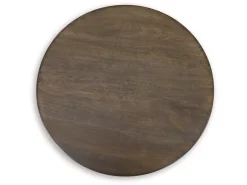 Mor Furniture Hadcher Accent Table In Warm Brown And Cream